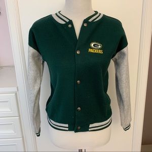 NWOT Greenbay Packers Letterman Style Youth Jacket